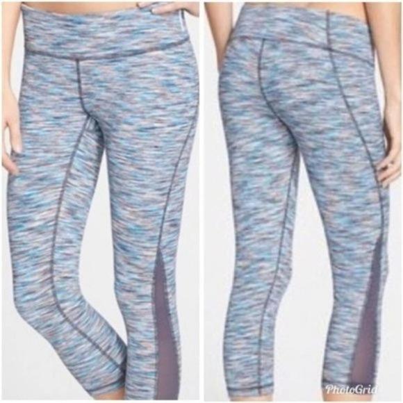 Zella Live-In Mutli-Color Space Dye Athletic Vented Calf Crop Yoga Legging Sz Sm - Picture 7 of 7